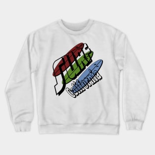 Surf California Black on Light Crewneck Sweatshirt